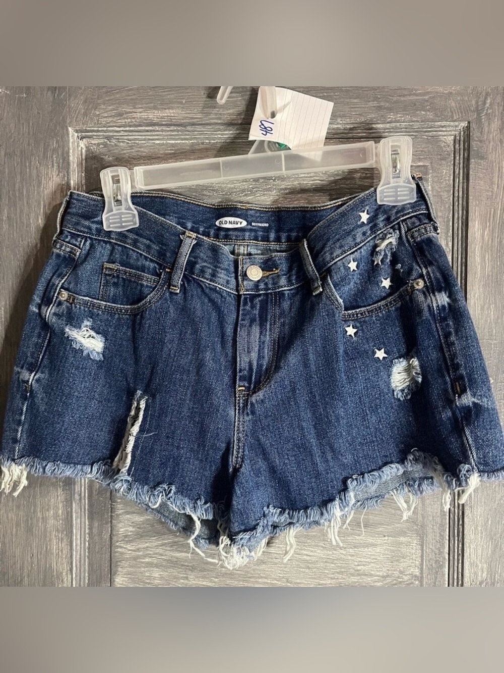 Old Navy Distressed Frayed Denim Jean Mini Shorts size 4